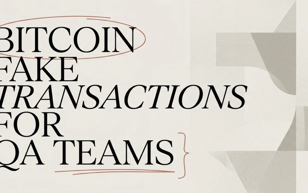 Bitcoin Fake Transaction Explained for QA Teams